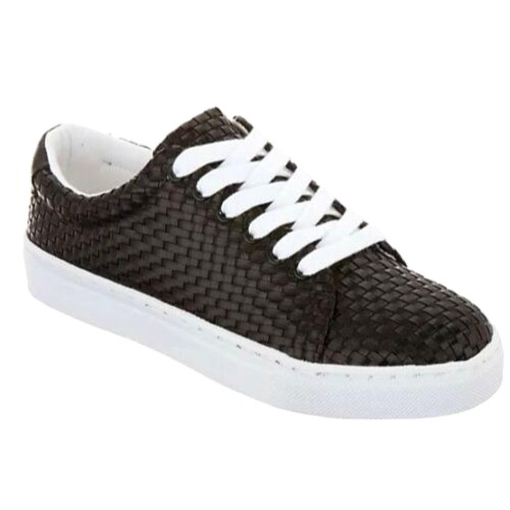 Isaac Mizrahi Live! Woven Fabric Tie Sneakers, sz 8M